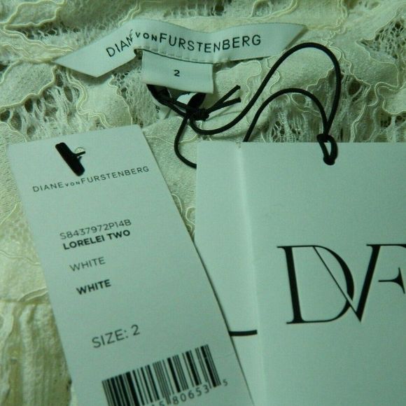Diane Von Furstenberg Lorelei Two Bloom Lace White - Picture 9 of 10
